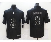 Men Baltimore Ravens #8 Lamar Jackson Black Commemorative Edition Vapor Untouchable Limited Jersey