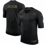 Men Baltimore Ravens #8 Lamar Jackson Nike 2020 Salute To Service Limited Jersey Black