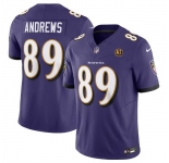 Men Baltimore Ravens #89 Mark Andrews Purple 2023 F U S E With John Madden Patch Vapor Limited Stitched Football Jersey