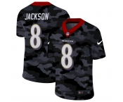 Men New Nike Baltimore Ravens #8 Jackson 2020 Nike 2ndCamo Salute to Service Limited