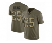 Men Nike Baltimore Ravens #25 Tavon Young Limited Olive Camo Salute to Service NFL Jersey