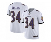 Men Nike Baltimore Ravens #34 Alex Collins White Vapor Untouchable Limited Player NFL Jersey