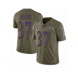 Men Nike Baltimore Ravens #37 Javorius Allen Limited Olive 2017 Salute to Service NFL Jersey