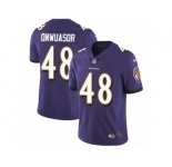 Men Nike Baltimore Ravens #48 Patrick Onwuasor Purple Team Color Vapor Untouchable Limited Player NFL Jersey