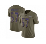Men Nike Baltimore Ravens #57 C.J. Mosley Limited Olive 2017 Salute to Service NFL Jersey
