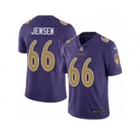 Men Nike Baltimore Ravens #66 Ryan Jensen Limited Purple Rush Vapor Untouchable NFL Jersey