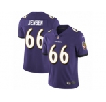 Men Nike Baltimore Ravens #66 Ryan Jensen Purple Team Color Vapor Untouchable Limited Player NFL Jersey