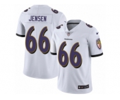 Men Nike Baltimore Ravens #66 Ryan Jensen White Vapor Untouchable Limited Player NFL Jersey