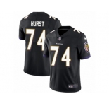 Men Nike Baltimore Ravens #74 James Hurst Black Alternate Vapor Untouchable Limited Player NFL Jersey