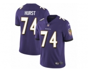Men Nike Baltimore Ravens #74 James Hurst Purple Team Color Vapor Untouchable Limited Player NFL Jersey