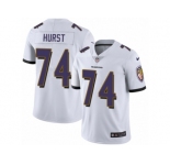 Men Nike Baltimore Ravens #74 James Hurst White Vapor Untouchable Limited Player NFL Jersey