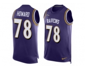 Men Nike Baltimore Ravens #78 Austin Howard Limited Purple Player Name & Number Tank Top NFL Jersey