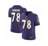Men Nike Baltimore Ravens #78 Austin Howard Purple Team Color Vapor Untouchable Limited Player NFL Jerse