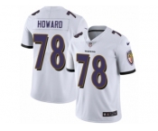 Men Nike Baltimore Ravens #78 Austin Howard White Vapor Untouchable Limited Player NFL Jersey