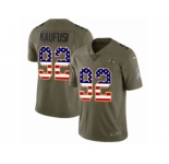 Men Nike Baltimore Ravens #92 Bronson Kaufusi Limited Olive USA Flag Salute to Service NFL Jersey