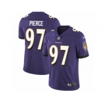 Men Nike Baltimore Ravens #97 Michael Pierce Purple Team Color Vapor Untouchable Limited Player NFL Jersey