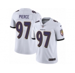 Men Nike Baltimore Ravens #97 Michael Pierce White Vapor Untouchable Limited Player NFL Jersey