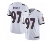 Men Nike Baltimore Ravens #97 Michael Pierce White Vapor Untouchable Limited Player NFL Jersey