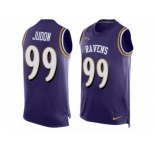 Men Nike Baltimore Ravens #99 Matt Judon Limited Purple Player Name & Number Tank Top NFL Jersey