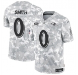 Men's Baltimore Ravens #0 Roquan Smith 2024 F.U.S.E. Arctic Camo Salute to Service Limited Football Stitched Jersey