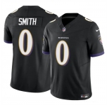 Men's Baltimore Ravens #0 Roquan Smith Black 2023 F.U.S.E. Vapor Limited Football Stitched Jersey