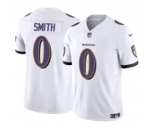 Men's Baltimore Ravens #0 Roquan Smith White 2023 F.U.S.E. Vapor Limited Football Stitched Jersey