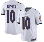 Men's Baltimore Ravens #10 DeAndre Hopkins White Vapor Limited Football Jersey