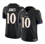 Men's Baltimore Ravens #10 Emory Jones Black 2023 F.U.S.E Vapor Limited Football Jersey