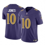 Men's Baltimore Ravens #10 Emory Jones Purple 2023 F.U.S.E Vapor Limited Football Jersey