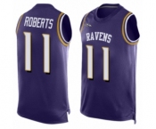 Men's Baltimore Ravens #11 Seth Roberts Limited Purple Player Name & Number Tank Top Football Jersey