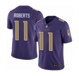 Men's Baltimore Ravens #11 Seth Roberts Limited Purple Rush Vapor Untouchable Football Jersey