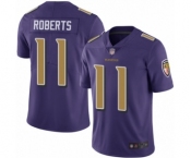 Men's Baltimore Ravens #11 Seth Roberts Limited Purple Rush Vapor Untouchable Football Jersey