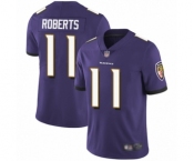 Men's Baltimore Ravens #11 Seth Roberts Purple Team Color Vapor Untouchable Limited Player Football Jersey