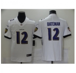 Men's Baltimore Ravens #12 Rashod Bateman Nike White 2021 NFL Draft First Round Pick Leopard Jersey
