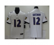 Men's Baltimore Ravens #12 Rashod Bateman Nike White 2021 NFL Draft First Round Pick Leopard Jersey