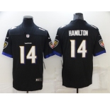 Men's Baltimore Ravens #14 Kyle Hamilton Black Vapor Untouchable Limited Stitched Jersey