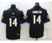 Men's Baltimore Ravens #14 Kyle Hamilton Black Vapor Untouchable Limited Stitched Jersey
