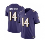Men's Baltimore Ravens #14 Kyle Hamilton Purple 2023 F.U.S.E Vapor Jersey