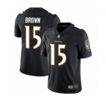Men's Baltimore Ravens #15 Marquise Brown Black Alternate Vapor Untouchable Limited Player Football Jersey