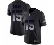 Men's Baltimore Ravens #15 Marquise Brown Limited Black Smoke Fashion Football Jersey