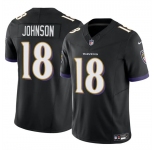 Men's Baltimore Ravens #18 Diontae Johnson Black 2023 F.U.S.E Vapor Limited Football Jersey