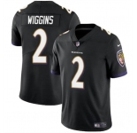 Men's Baltimore Ravens #2 Nate Wiggins Black 2024 Draft Vapor Limited Football Jersey