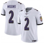 Men's Baltimore Ravens #2 Nate Wiggins White 2024 Draft Vapor Limited Football Jersey