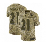 Men's Baltimore Ravens #21 Mark Ingram II Limited Camo 2018 Salute to Service Football Jersey