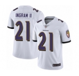 Men's Baltimore Ravens #21 Mark Ingram II White Vapor Untouchable Limited Player Football Jersey