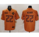 Men's Baltimore Ravens #22 Derrick Henry Brown 2023 Salute To Service Limited Stitched Jersey