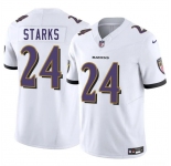 Men's Baltimore Ravens #24 Malaki Starks White 2025 Draft F.U.S.E. Vapor Limited Football Jersey