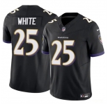 Men's Baltimore Ravens #25 Tre'Davious White Black 2023 F.U.S.E Vapor Limited Football Jersey