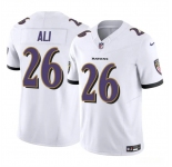Men's Baltimore Ravens #26 Rasheen Ali White 2025 F.U.S.E. Vapor Limited Football Jersey