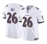 Men's Baltimore Ravens #26 Rasheen Ali White 2025 F.U.S.E. Vapor Limited Football Jersey